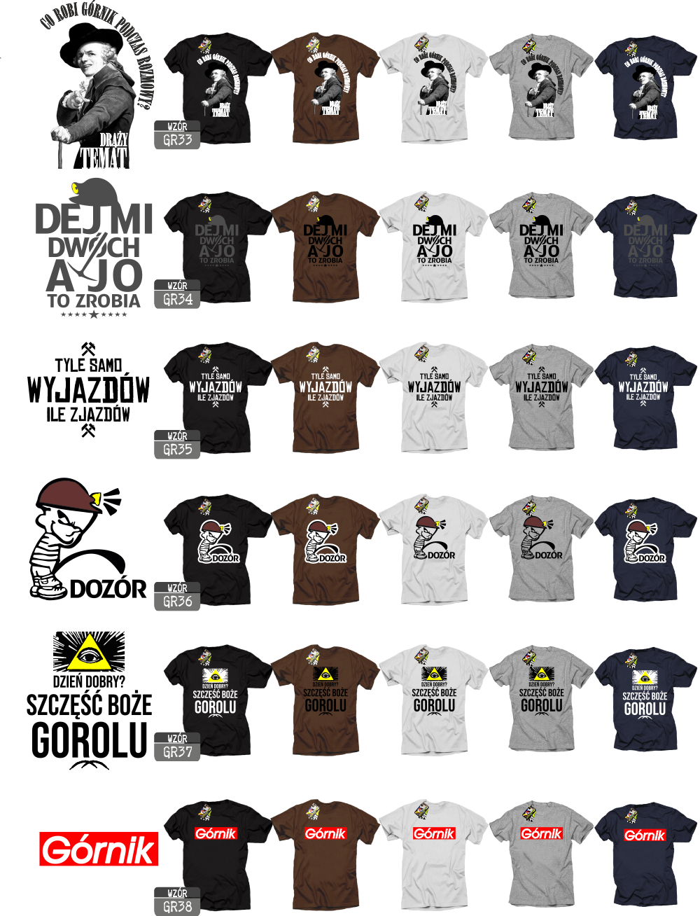koszulki dla hejerów górniczych